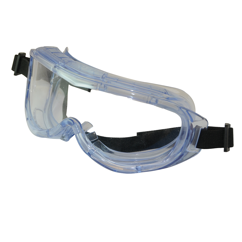 Clear Panoramic Safety Goggles - Blue Tint Frame
